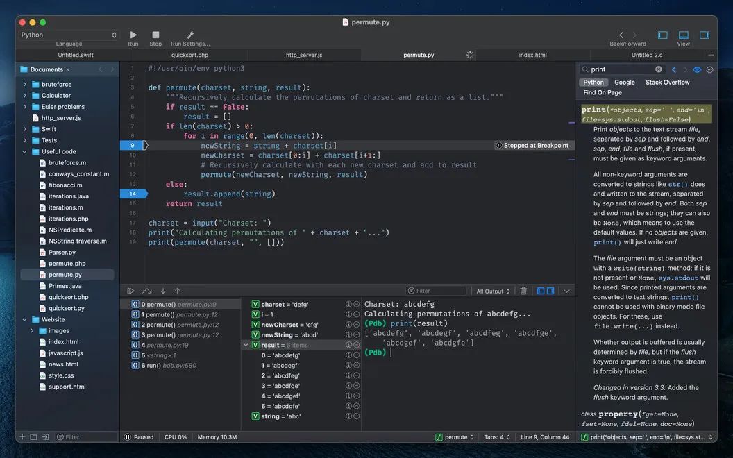 CodeRunner screenshot 1