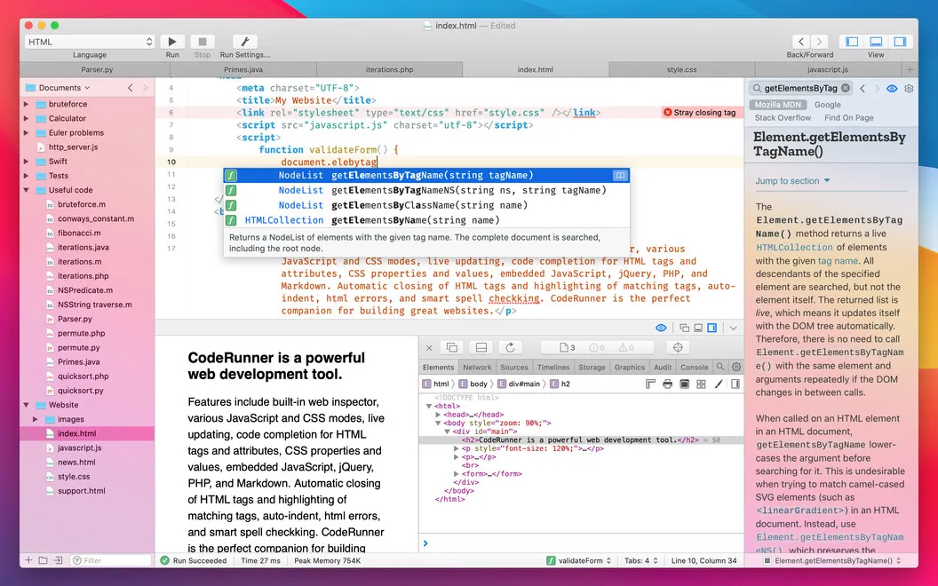 CodeRunner screenshot 4