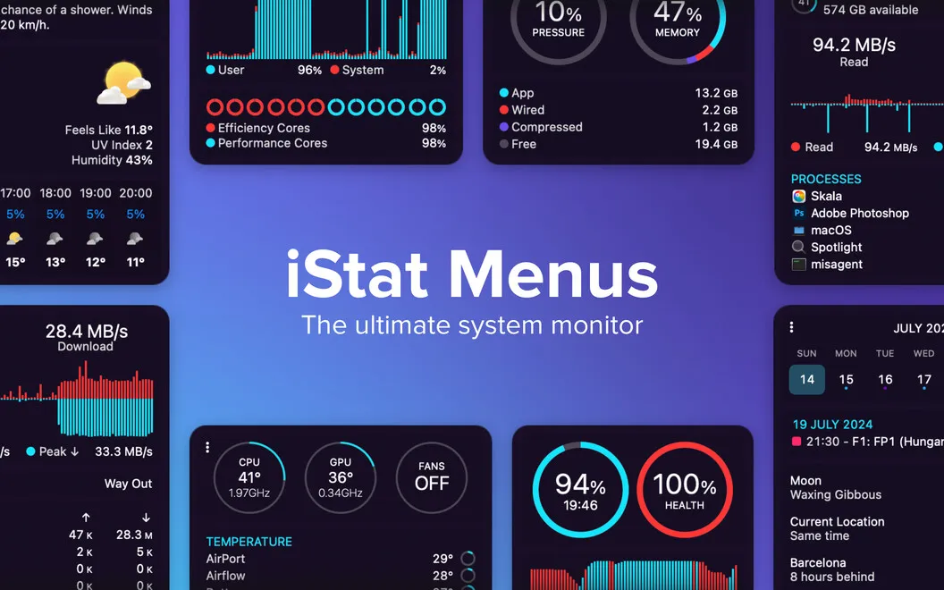 iStat Menus screenshot 1