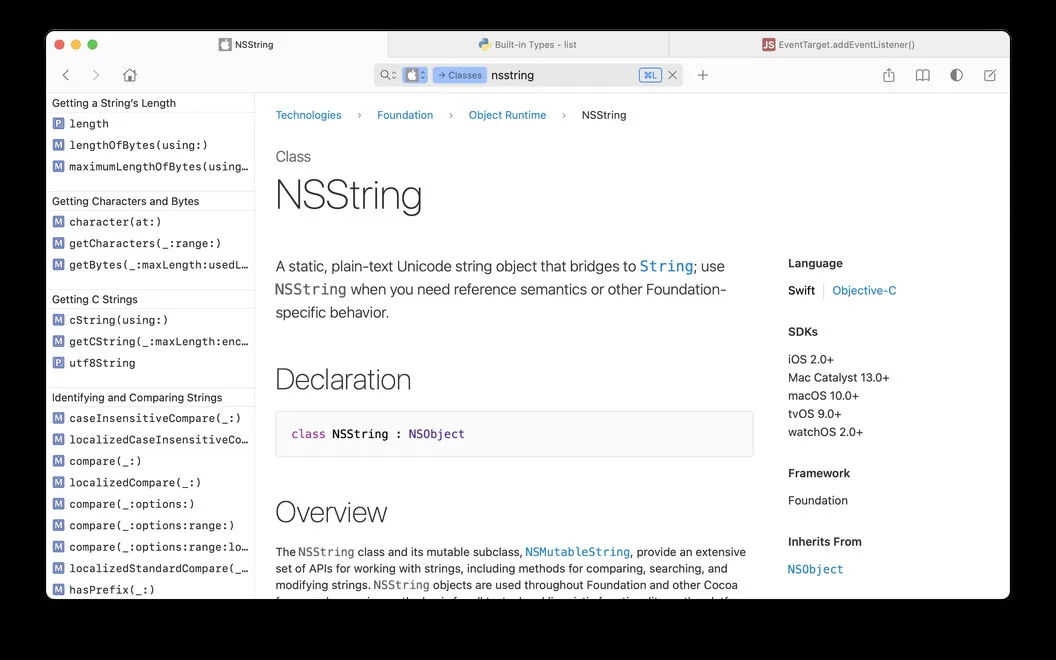 Dash screenshot 1
