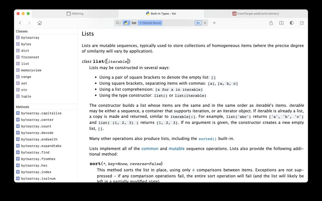 Dash screenshot 2