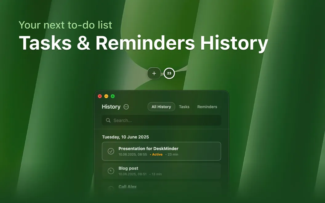 DeskMinder screenshot 3