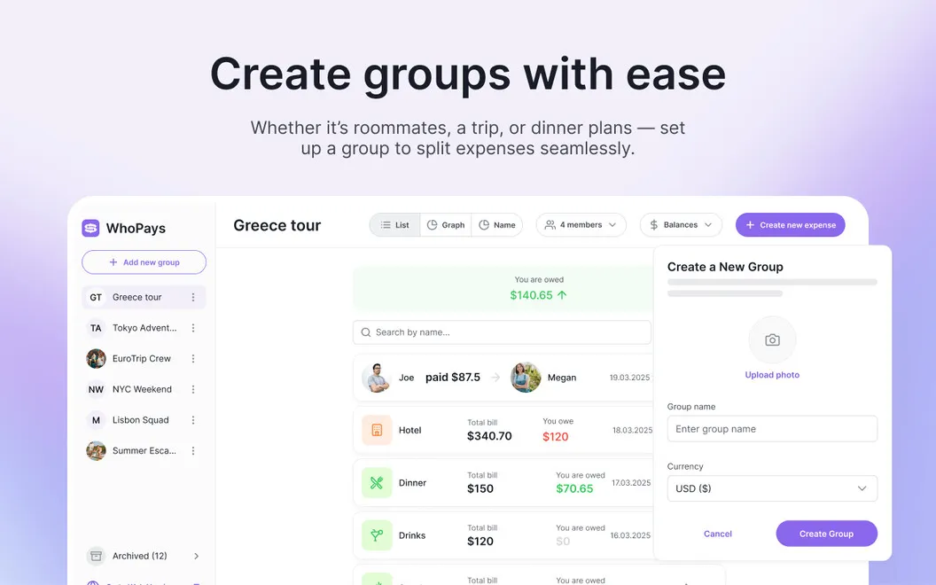 WhoPays screenshot 1