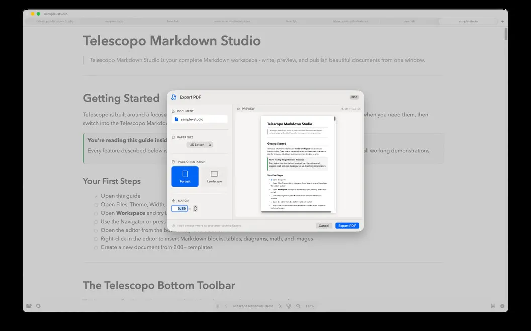 Telescopo Markdown Studio screenshot 5