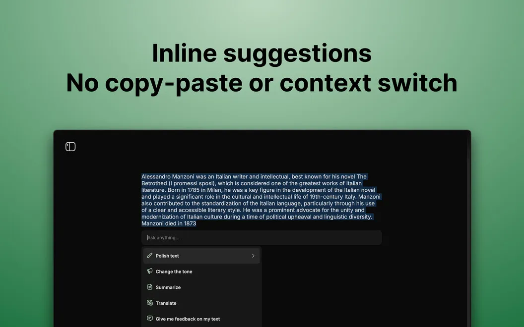 Manzoni screenshot 4