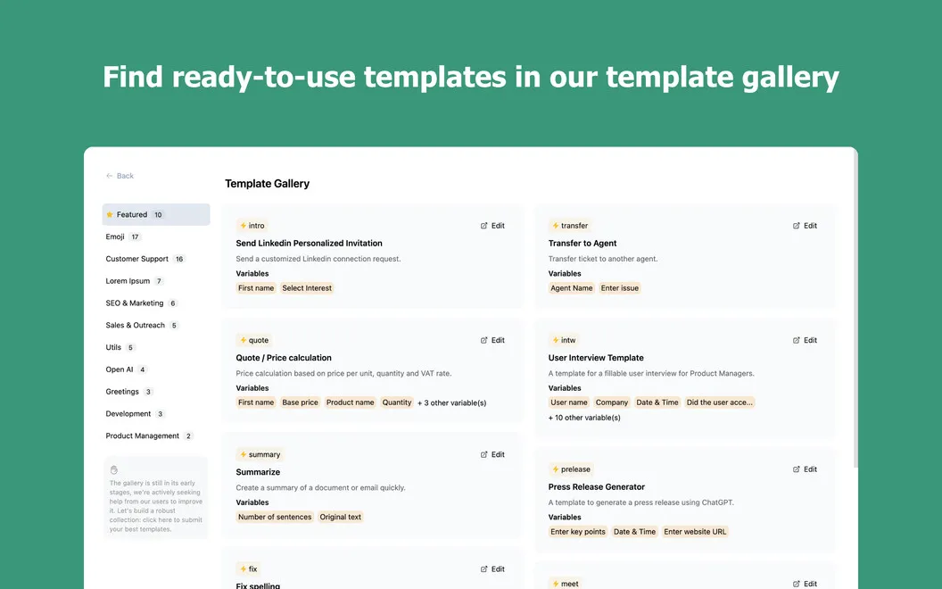 Typedesk screenshot 2