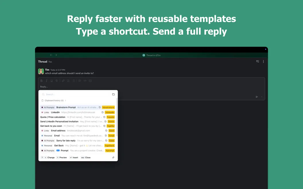 Typedesk screenshot 5