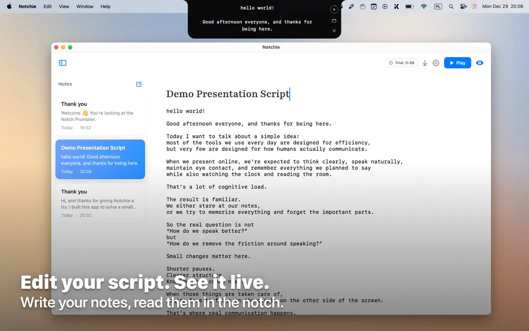 Notchie screenshot 2