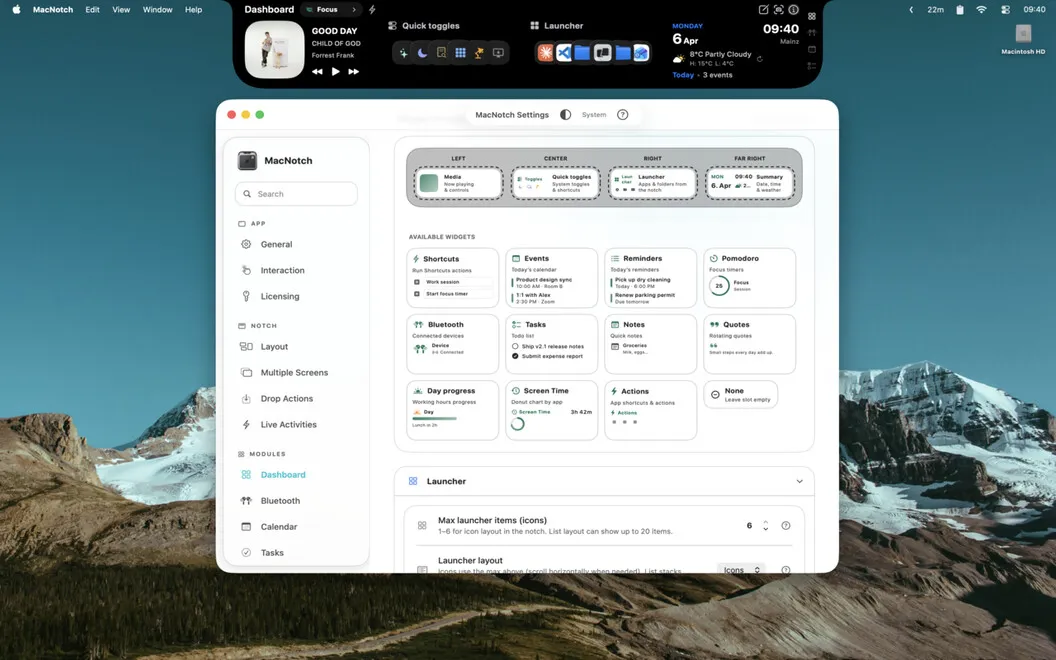 MacNotch screenshot 1