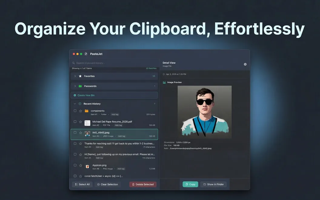 PasteJet screenshot 1