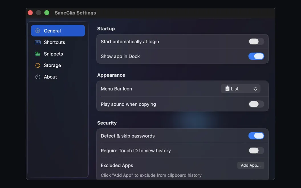 SaneClip screenshot 3