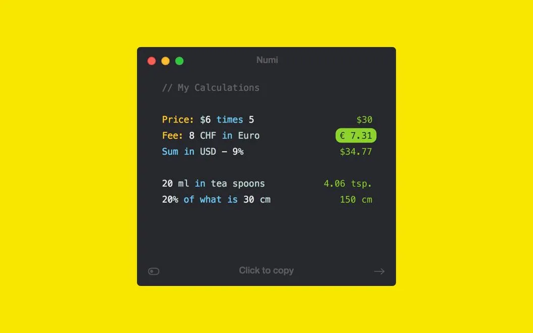 Numi screenshot 1