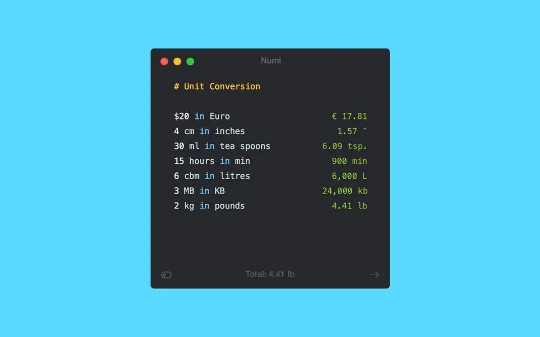 Numi screenshot 2