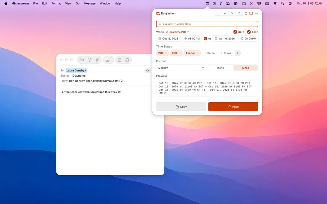 EasyWhen screenshot 1