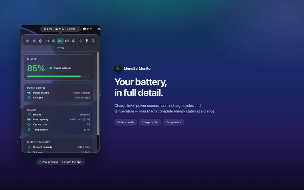 MenuBarMonitor screenshot 2