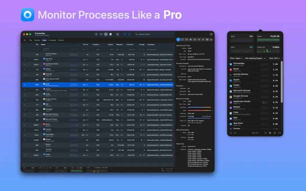ProcessSpy screenshot 1