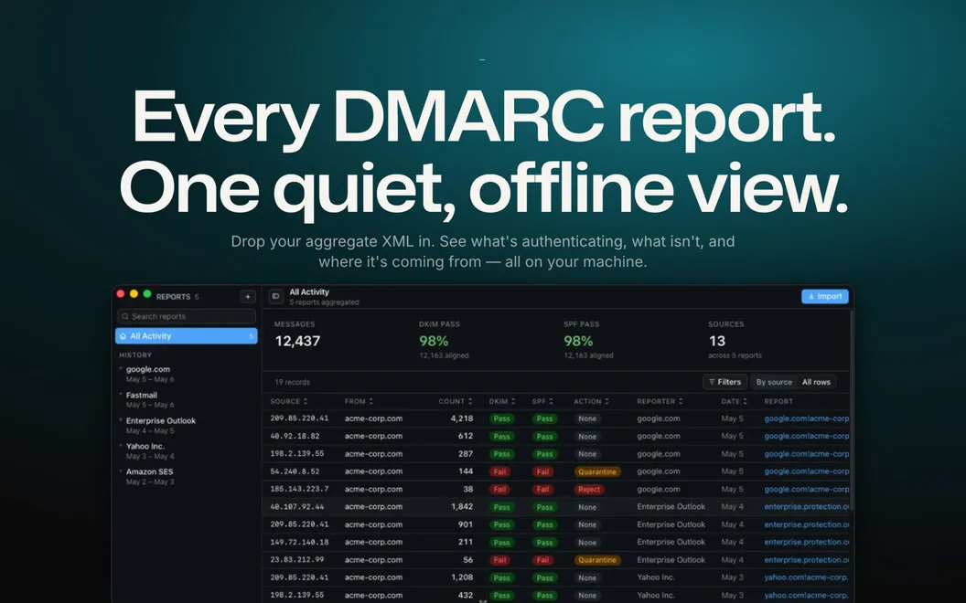 DMARC Report Reader screenshot 1