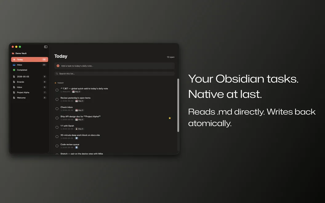 Native Tasks for Obsidian screenshot 3