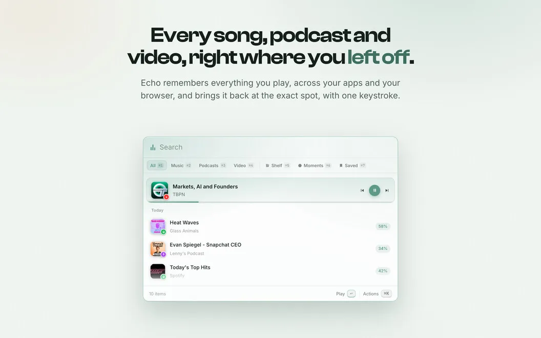 Echo screenshot 1