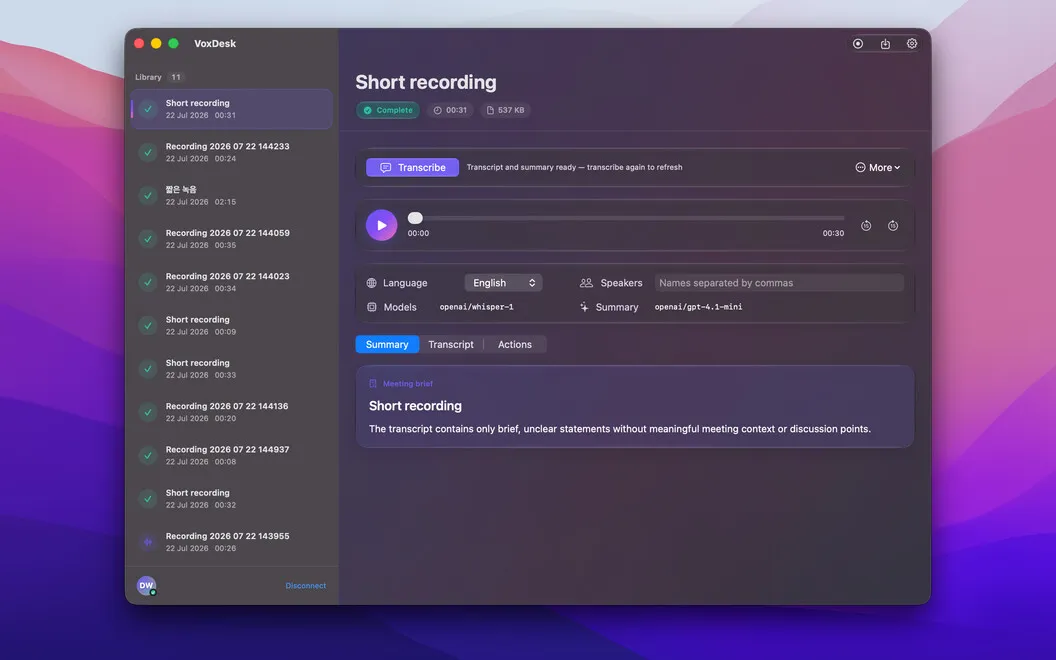 VoxDesk screenshot 2