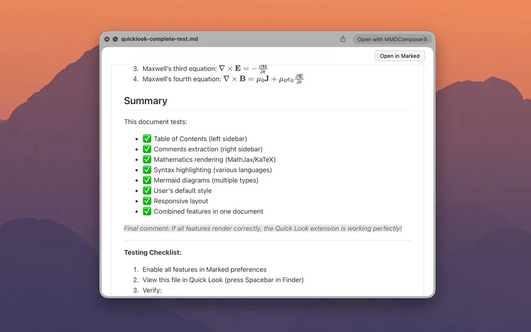 Marked QL screenshot 2