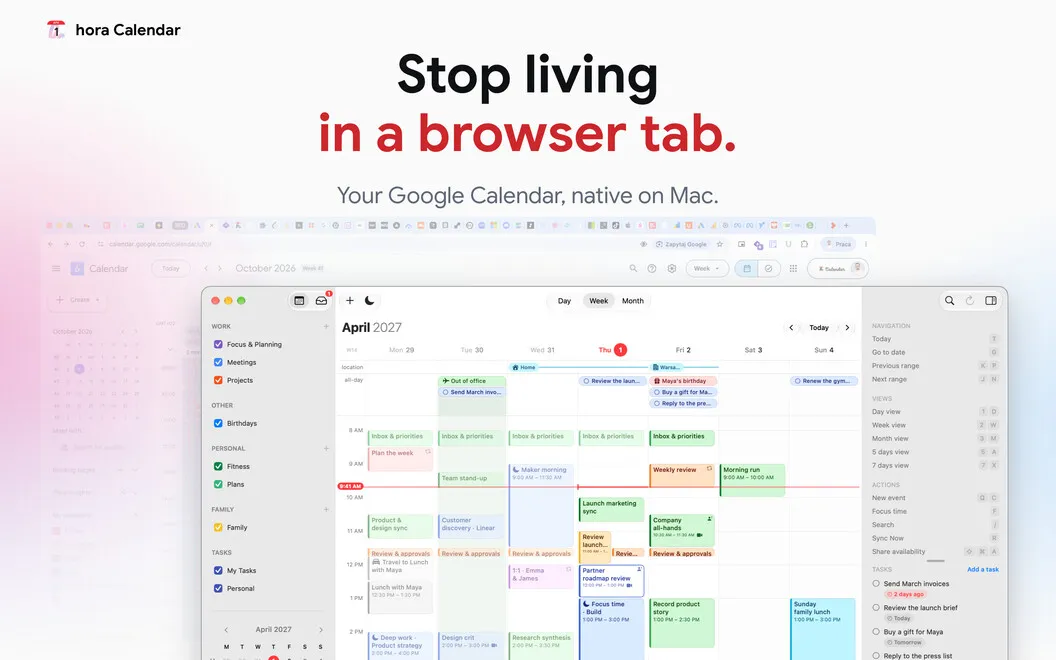 hora Calendar screenshot 1