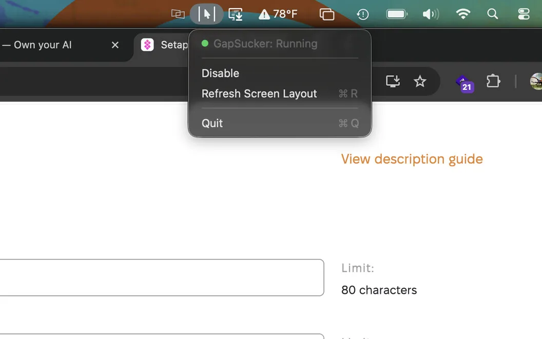 GapSucker screenshot 1