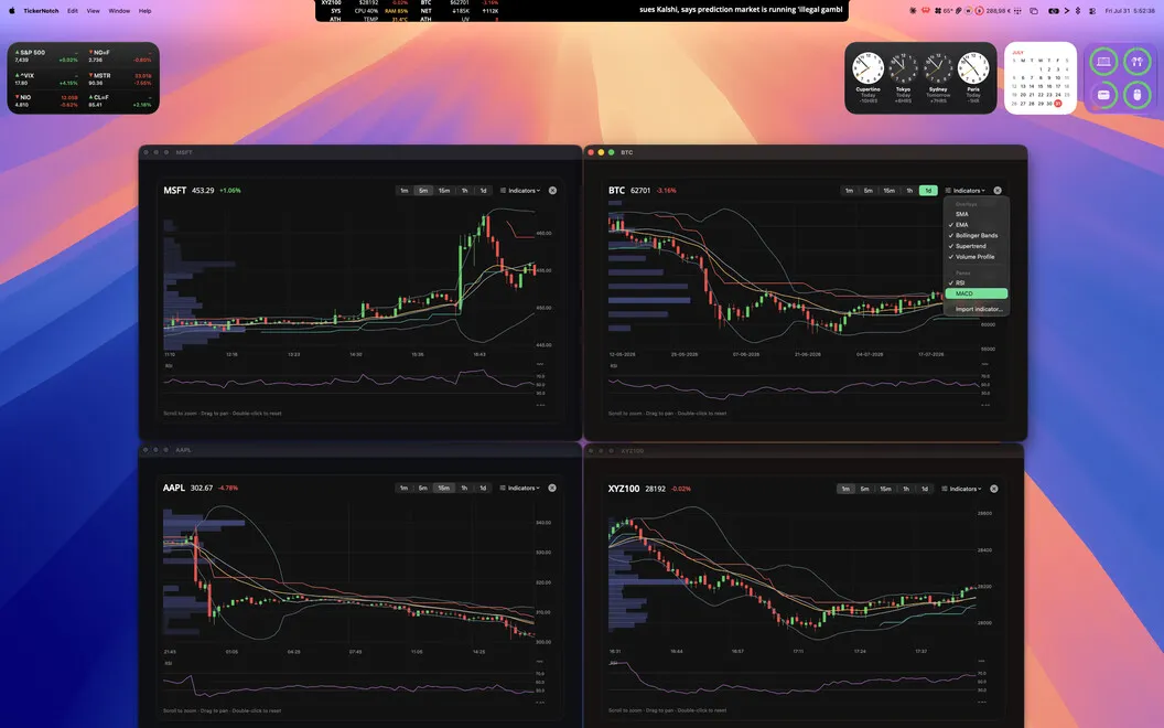 TickerNotch screenshot 1
