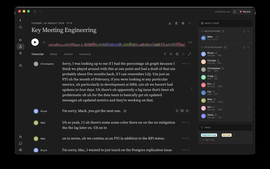 talat screenshot 2