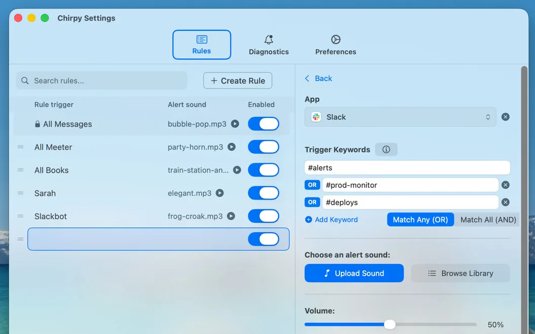 Chirpy screenshot 1
