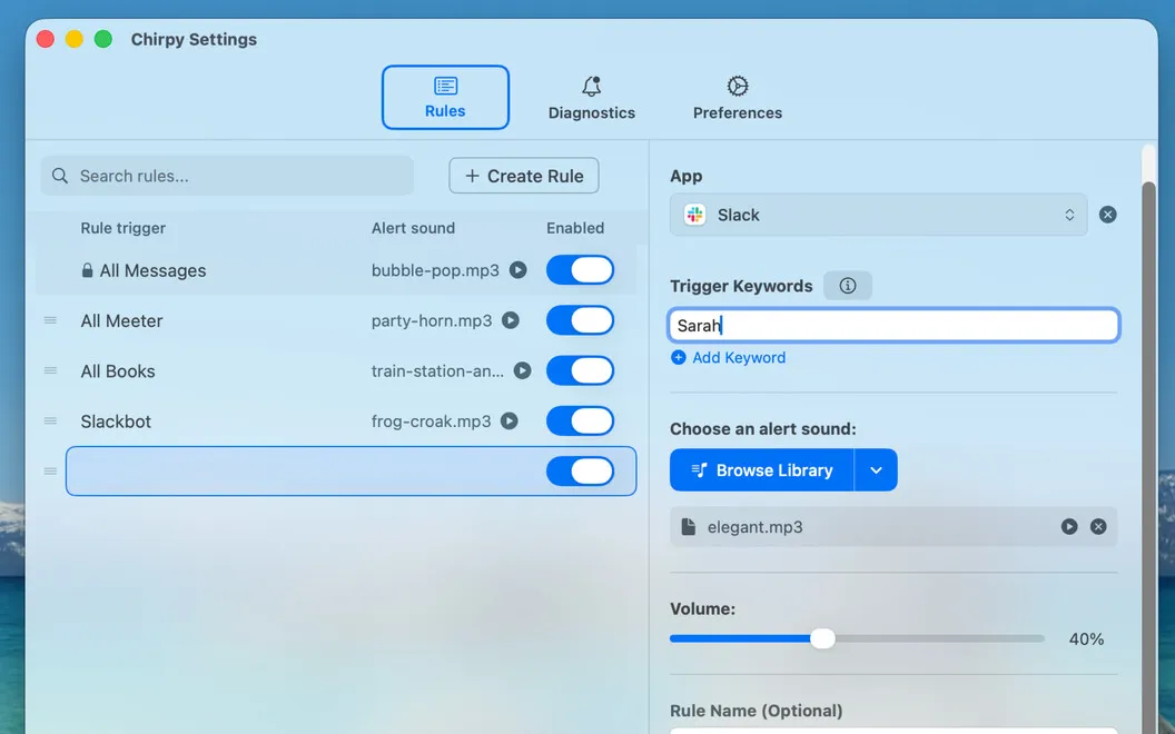 Chirpy screenshot 5