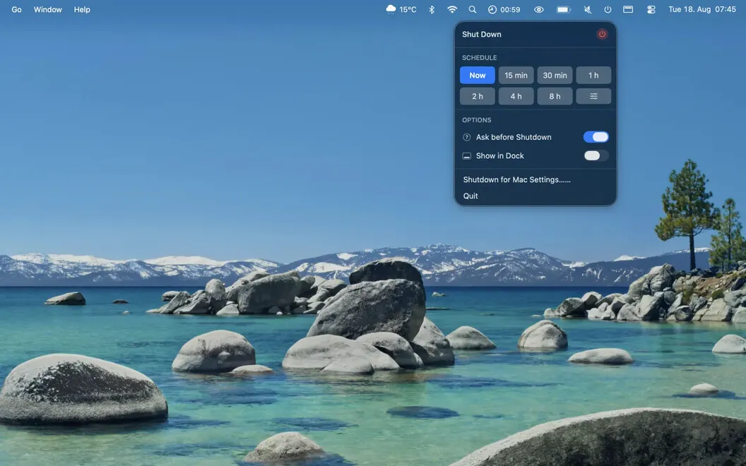 ShutdownBar screenshot 1
