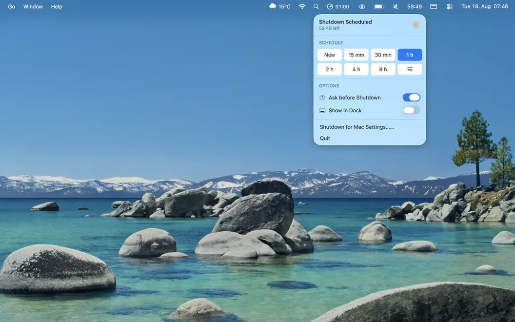 ShutdownBar screenshot 4