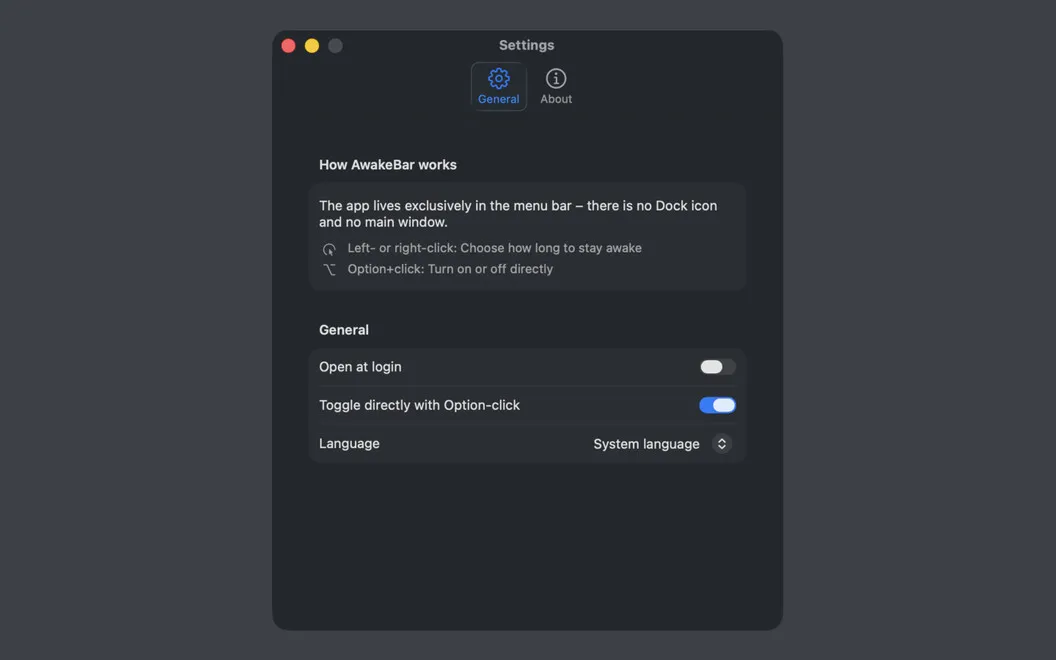 AwakeBar screenshot 4
