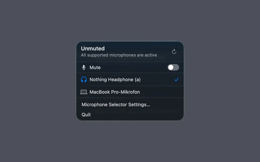 Microphone Selector screenshot 1