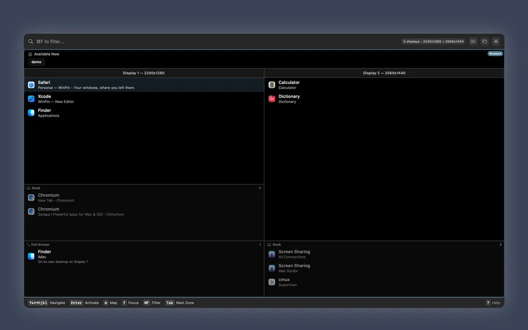 WinPin screenshot 2