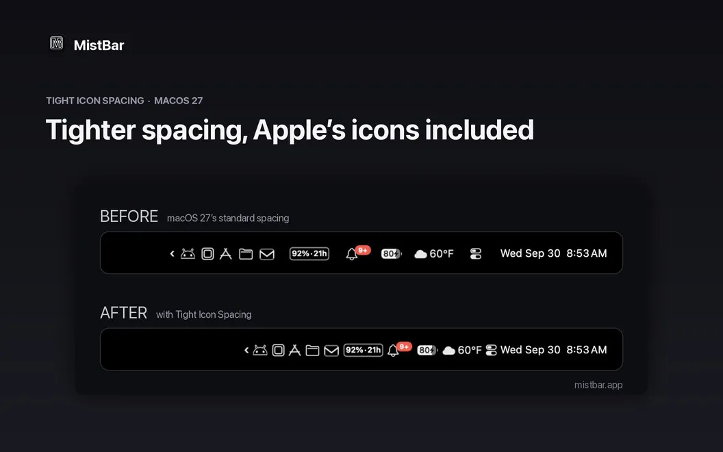 MistBar screenshot 1