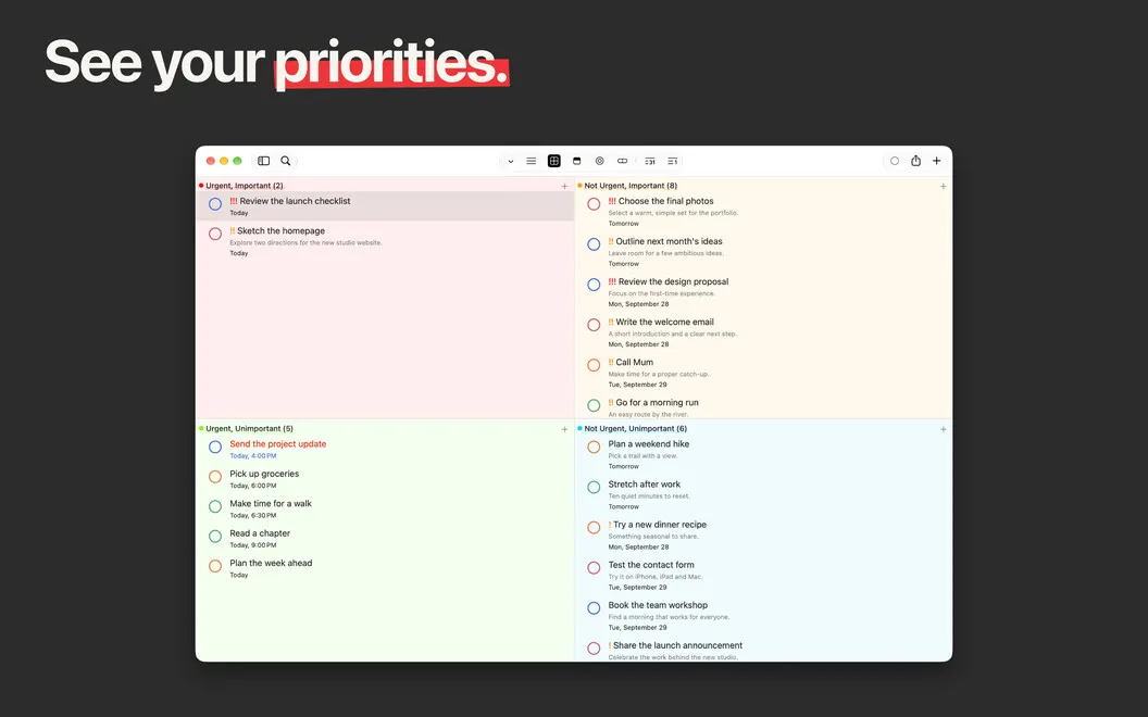 GoodTask screenshot 2