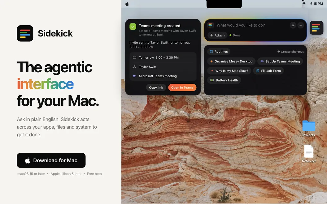 Sidekick screenshot 2