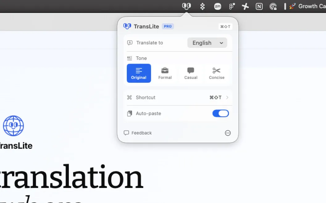 TransLite screenshot 1