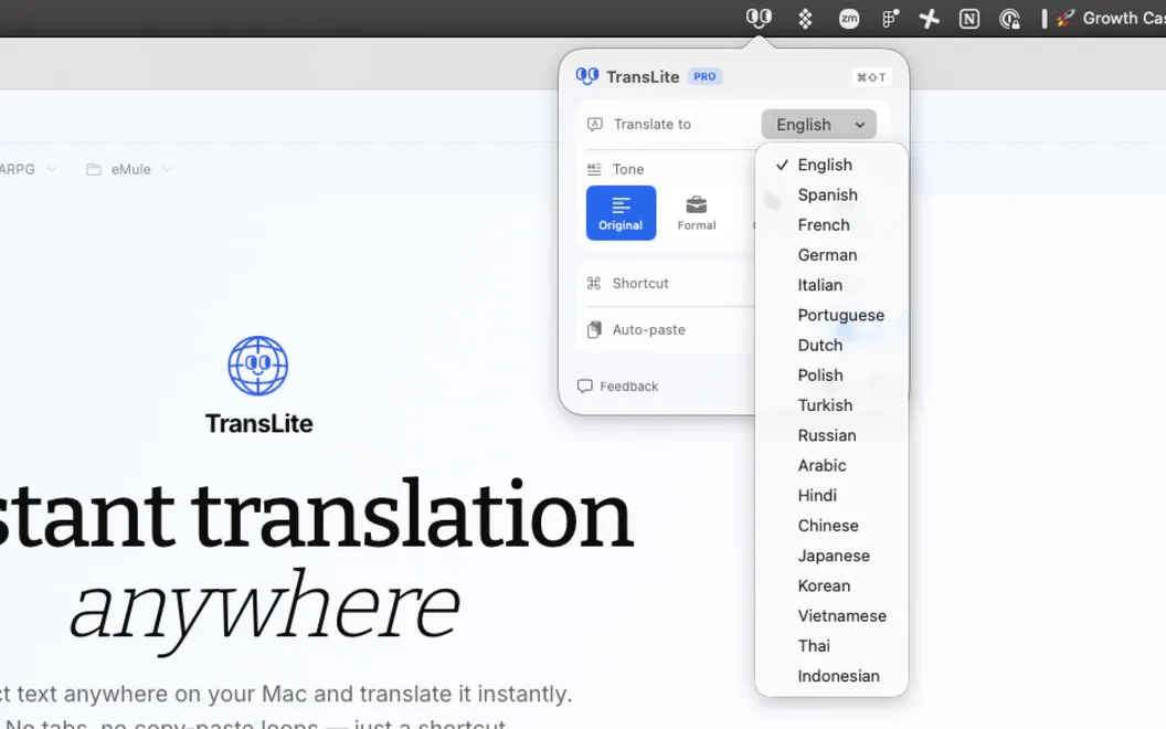 TransLite screenshot 4