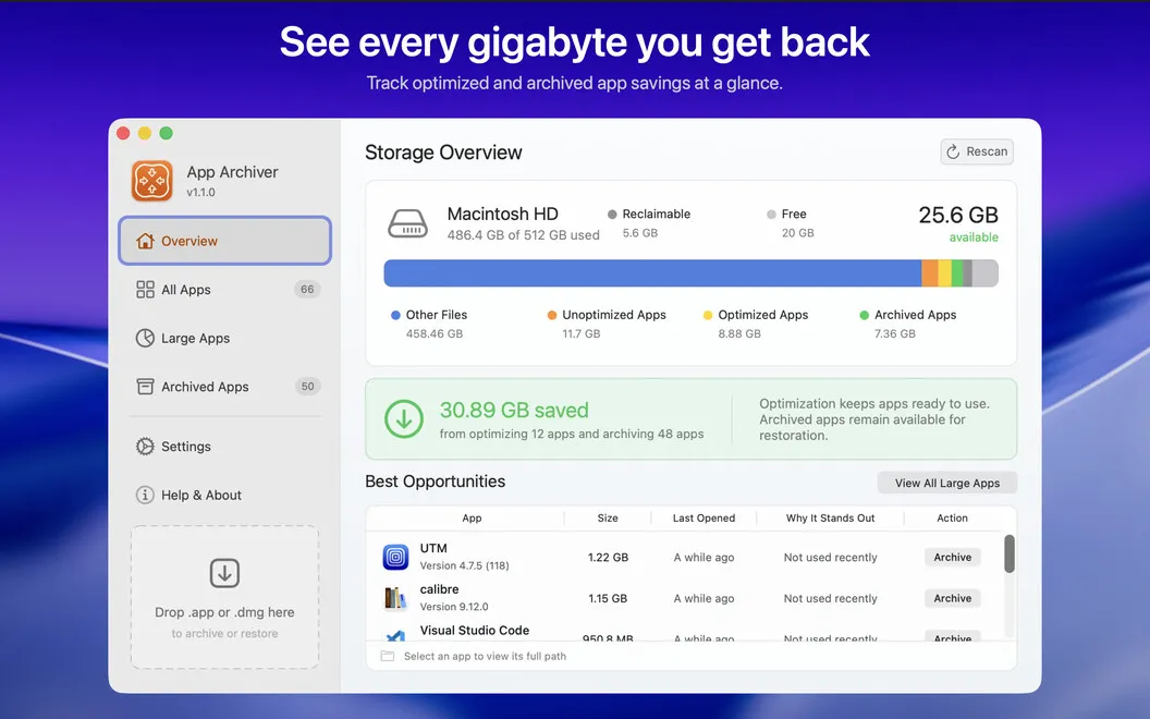 App Archiver screenshot 1