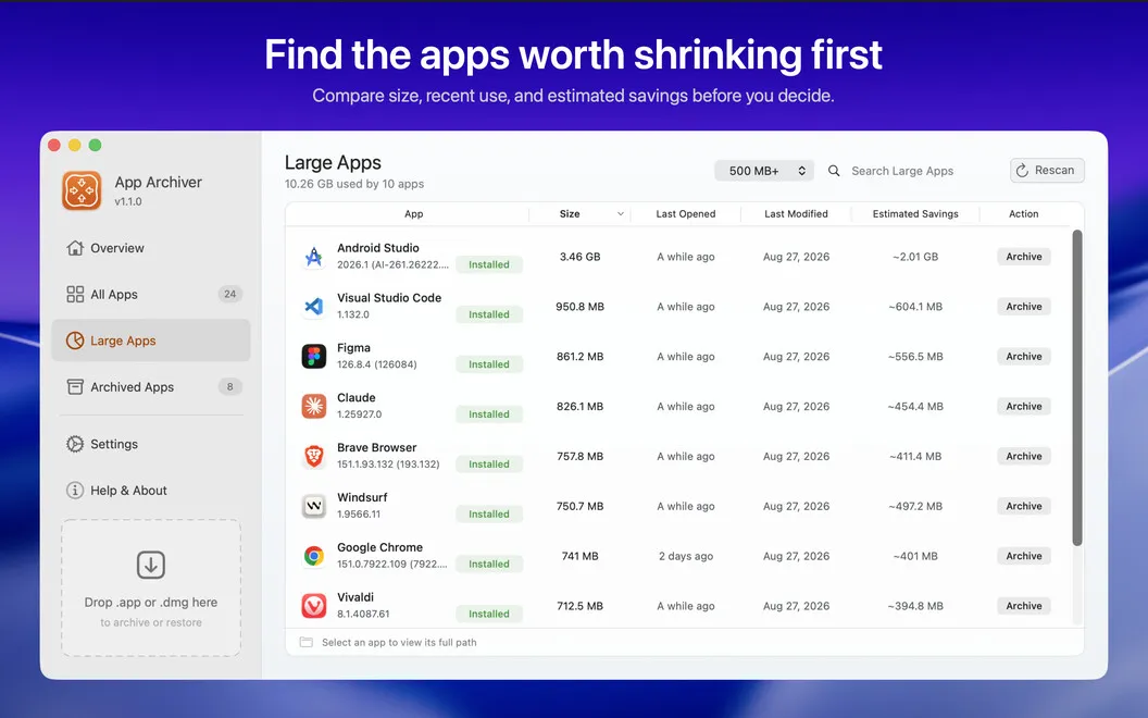 App Archiver screenshot 3
