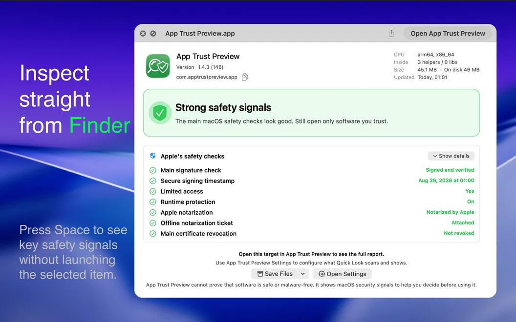 App Trust Preview screenshot 1