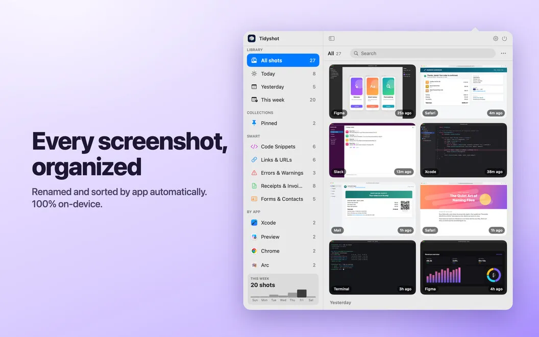Tidyshot screenshot 1