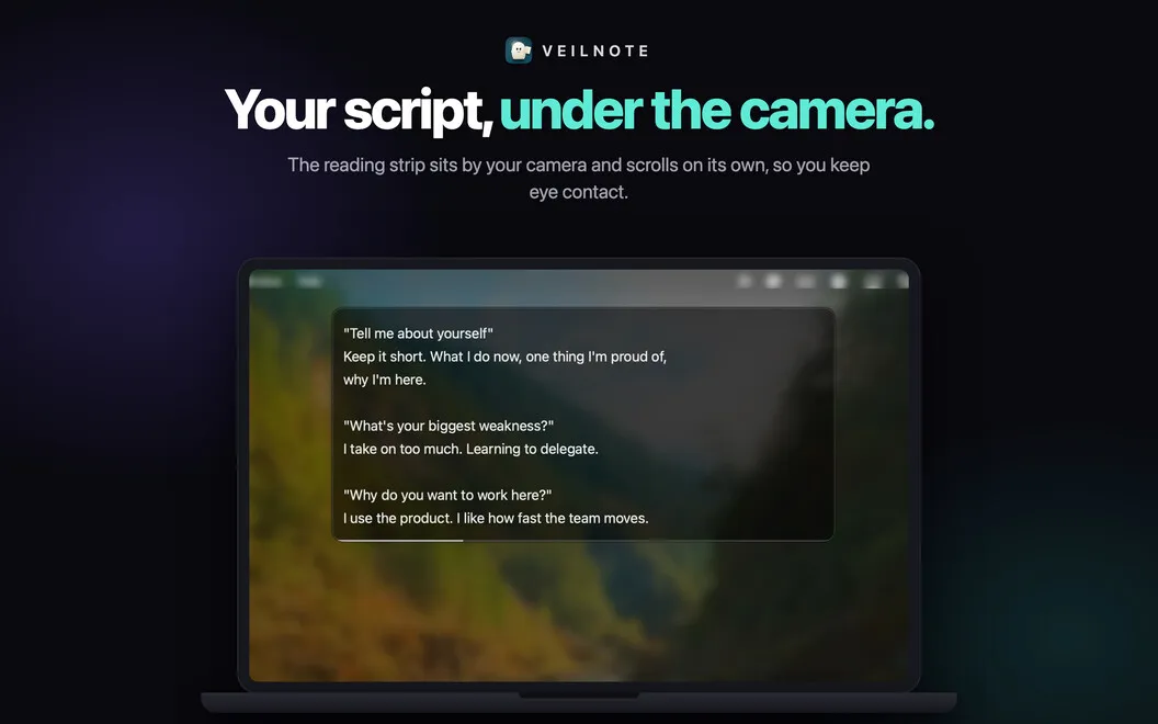 Veilnote screenshot 3