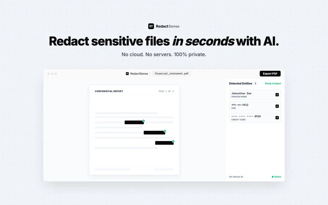 RedactSense screenshot 1