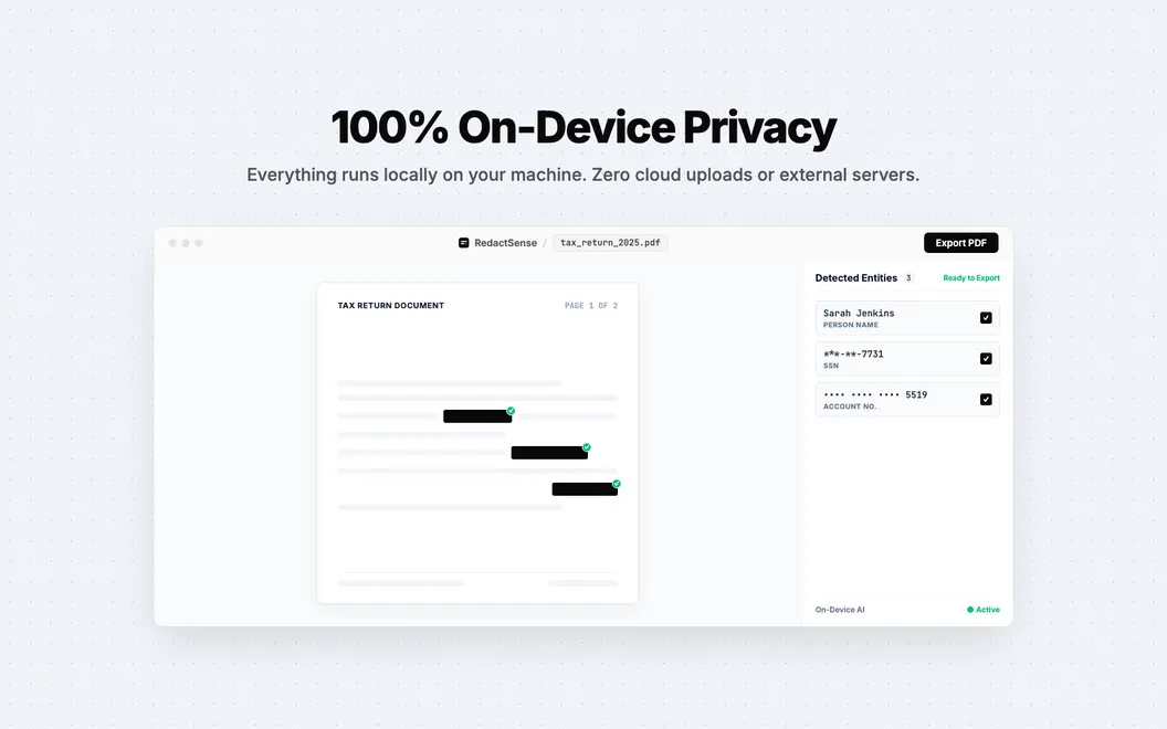 RedactSense screenshot 2