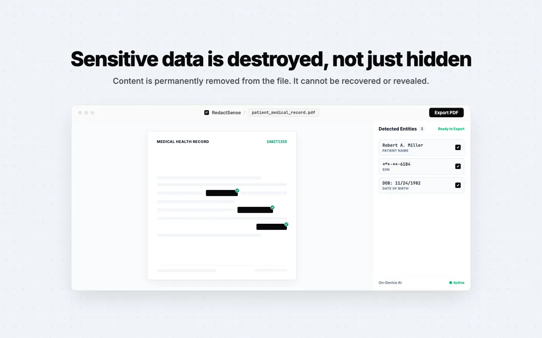 RedactSense screenshot 4