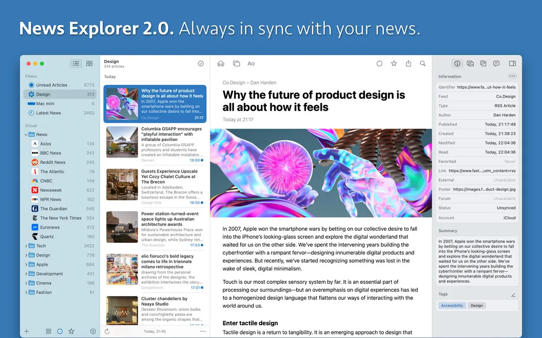 News Explorer screenshot 1